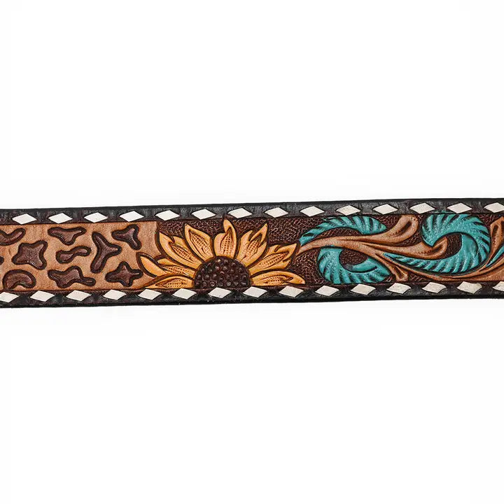 Sunflowers & Leopard Print Belt