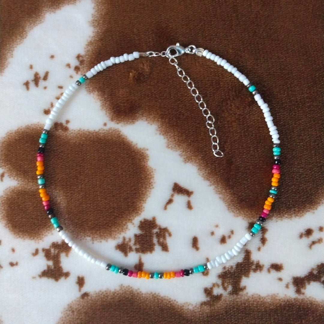 The "Retro Cowgirl" Beaded Choker