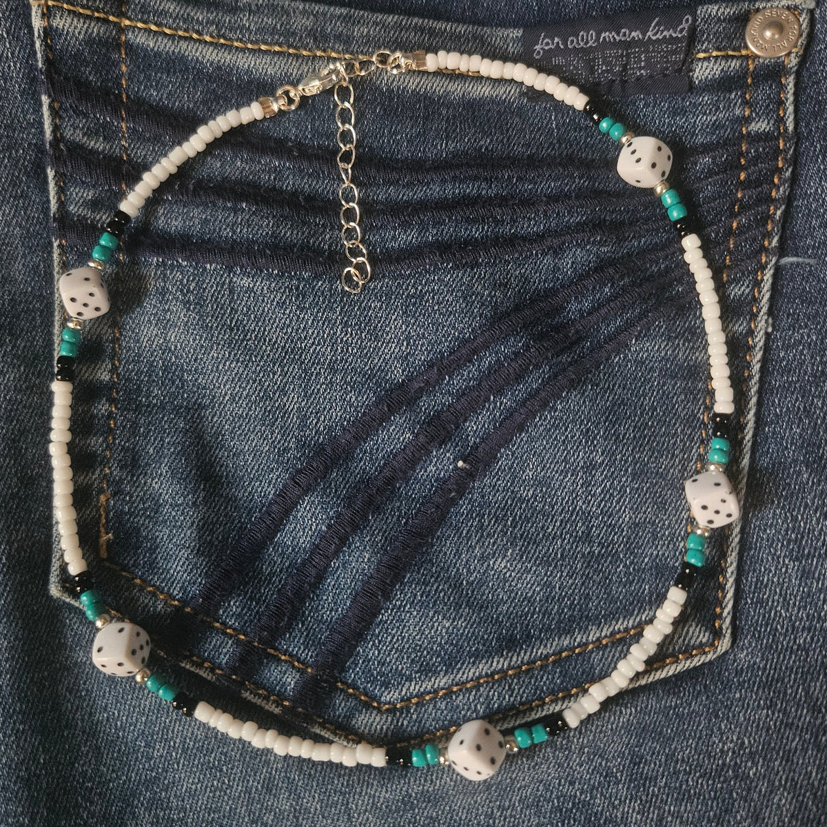 The "Turquoise Gambler" Beaded Choker
