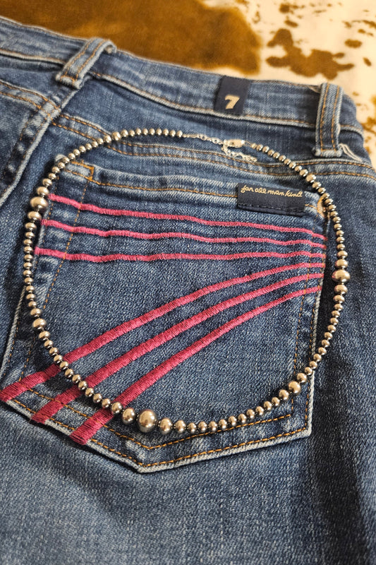 18 Inch Graduated Sterling Silver Pearl Necklace