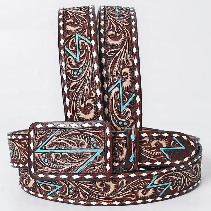 Turquoise Lightning Bolt Belt