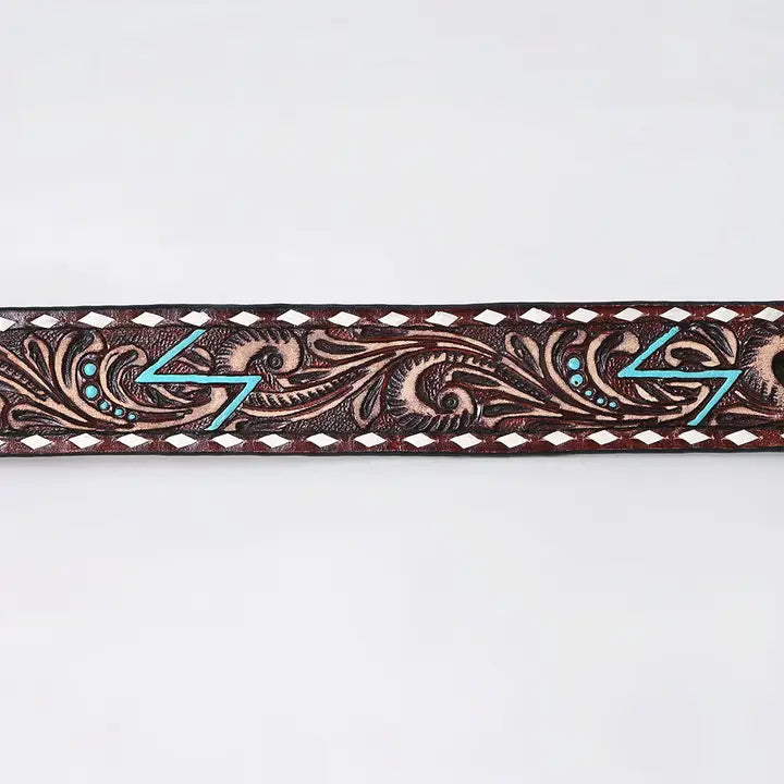 Turquoise Lightning Bolt Belt
