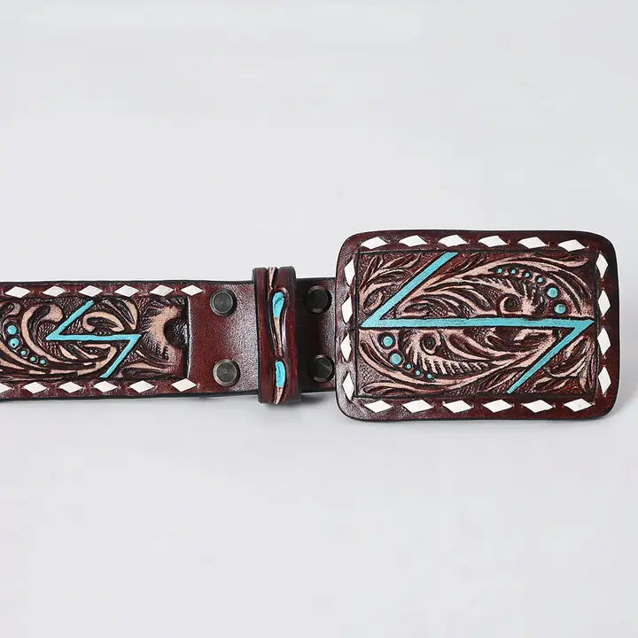 Turquoise Lightning Bolt Belt