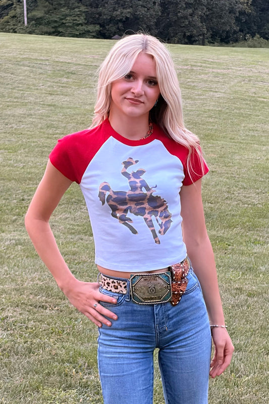 Leopard Cowboy Baby Tee