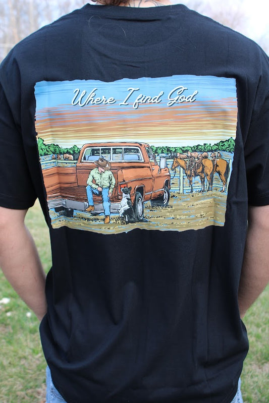 "Where I Find God" Rowdy Boyz Hat Co. Tee