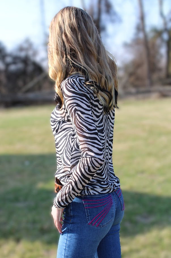Cowgirl Safari Mesh Top
