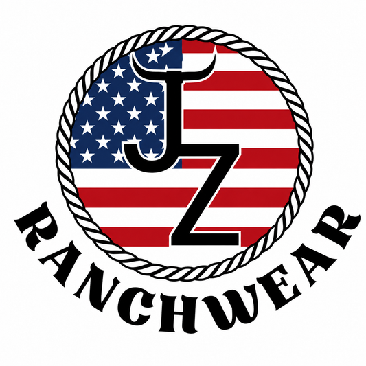 Small American Flag JZ Ranchwear Window Sticker
