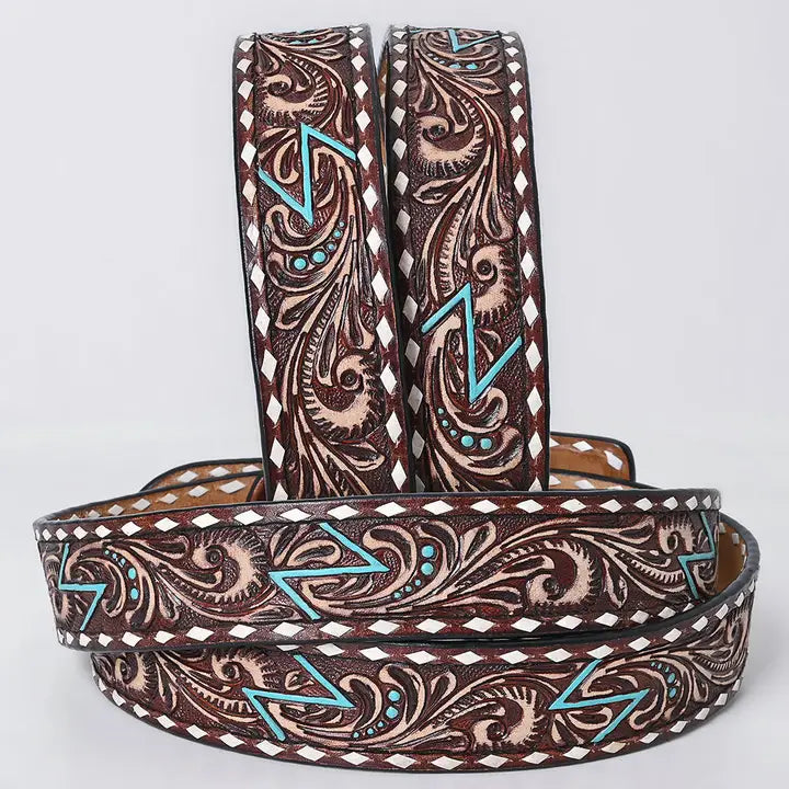 Turquoise Lightning Bolt Belt