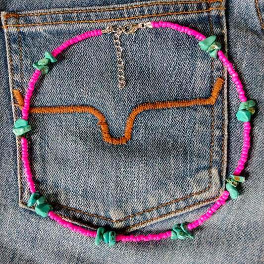 The "Cowgirl Barbie" Beaded Choker