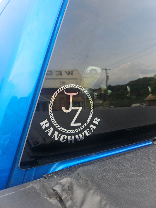 Chrome JZ Ranchwear Window Sticker